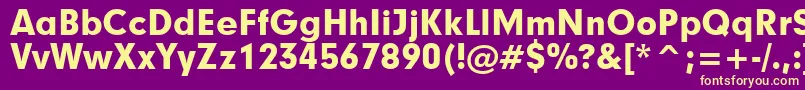 Geometric706BlackBt Font – Yellow Fonts on Purple Background