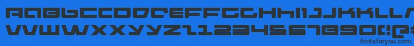 Шрифт PulseRifleExpanded – чёрные шрифты на синем фоне
