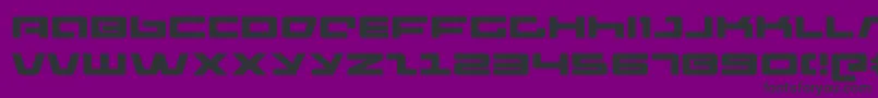 Czcionka PulseRifleExpanded – czarne czcionki na fioletowym tle