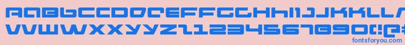 Police PulseRifleExpanded – polices bleues sur fond rose