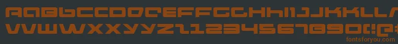 Fonte PulseRifleExpanded – fontes marrons em um fundo preto