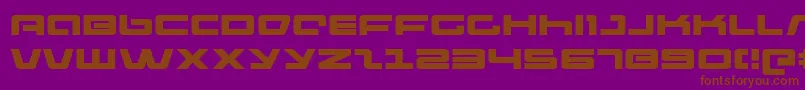 PulseRifleExpanded Font – Brown Fonts on Purple Background