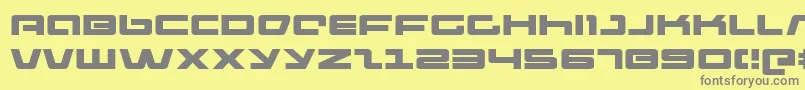 Weitere Informationen zur PulseRifleExpanded-Schriftart PulseRifleExpanded-Schriftart – Graue Schriften auf gelbem Hintergrund