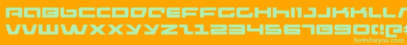 PulseRifleExpanded Font – Green Fonts on Orange Background