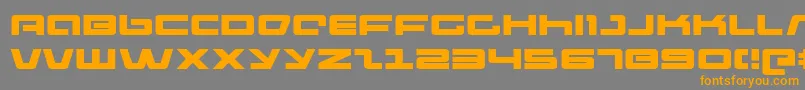 Czcionka PulseRifleExpanded – pomarańczowe czcionki na szarym tle
