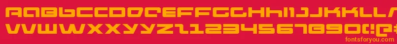 PulseRifleExpanded Font – Orange Fonts on Red Background