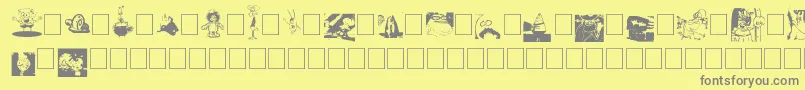 SpongebobDingpants Font – Gray Fonts on Yellow Background