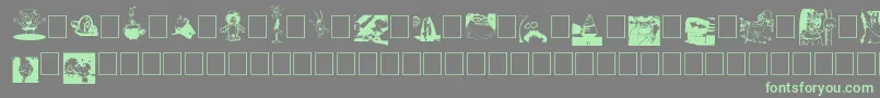 SpongebobDingpants Font – Green Fonts on Gray Background