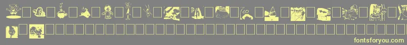 SpongebobDingpants Font – Yellow Fonts on Gray Background
