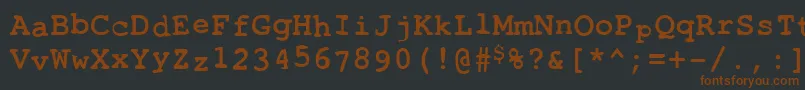 Fonte Toxica ffy – fontes marrons em um fundo preto