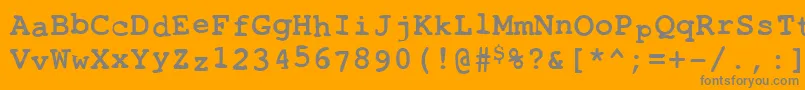 フォントToxica ffy – オレンジの背景に灰色の文字