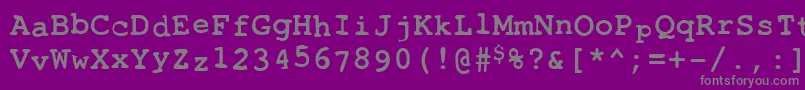 フォントToxica ffy – 紫の背景に灰色の文字