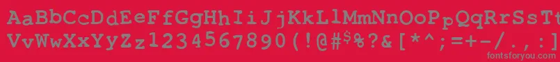 Toxica ffy Font – Gray Fonts on Red Background
