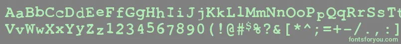 フォントToxica ffy – 灰色の背景に緑のフォント