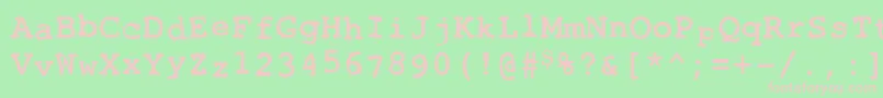 フォントToxica ffy – 緑の背景にピンクのフォント