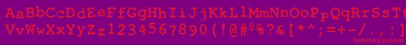 フォントToxica ffy – 紫の背景に赤い文字