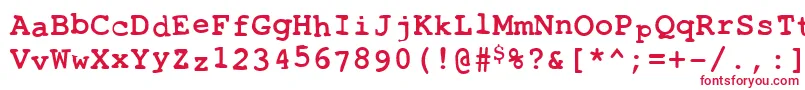 フォントToxica ffy – 白い背景に赤い文字