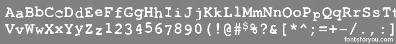 フォントToxica ffy – 灰色の背景に白い文字