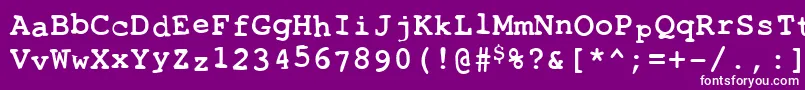 フォントToxica ffy – 紫の背景に白い文字