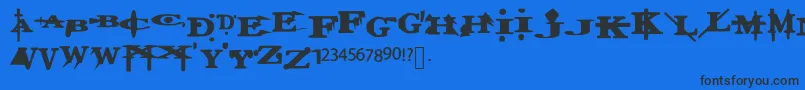 TRUE Font – Black Fonts on Blue Background