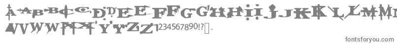 フォントTRUE – 白い背景に灰色の文字