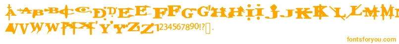 TRUE Font – Orange Fonts on White Background