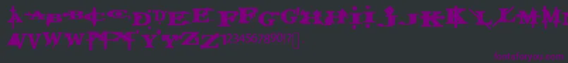 TRUE Font – Purple Fonts on Black Background