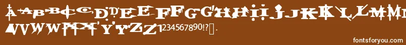 TRUE Font – White Fonts on Brown Background