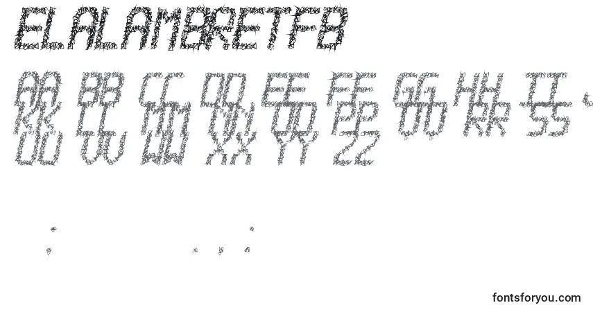 Schriftart ElAlambreTfb – Alphabet, Zahlen, spezielle Symbole
