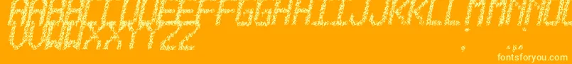 ElAlambreTfb-Schriftart – Gelbe Schriften auf orangefarbenem Hintergrund