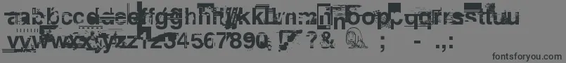 Шрифт Planob1 – чёрные шрифты на сером фоне