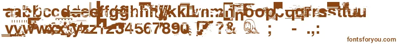 Шрифт Planob1 – коричневые шрифты на белом фоне