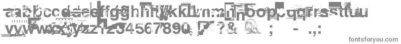 フォントPlanob1 – 白い背景に灰色の文字