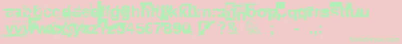 Planob1 Font – Green Fonts on Pink Background