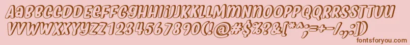 MyfridaShadowRegularItalic Font – Brown Fonts on Pink Background