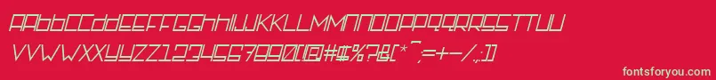 RotterdamzItalic Font – Green Fonts on Red Background