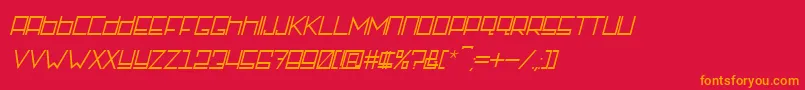 RotterdamzItalic Font – Orange Fonts on Red Background