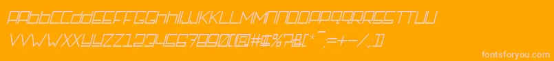 RotterdamzItalic Font – Pink Fonts on Orange Background
