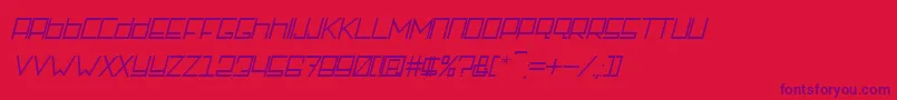 RotterdamzItalic Font – Purple Fonts on Red Background
