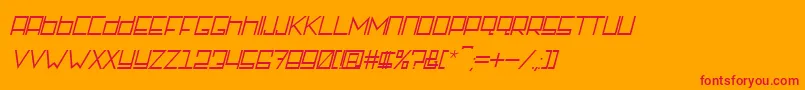 RotterdamzItalic Font – Red Fonts on Orange Background