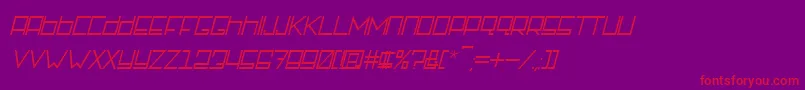 RotterdamzItalic Font – Red Fonts on Purple Background