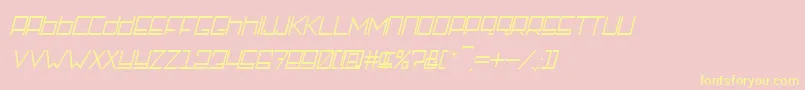 RotterdamzItalic Font – Yellow Fonts on Pink Background