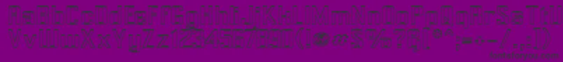 Pecot002 Font – Black Fonts on Purple Background