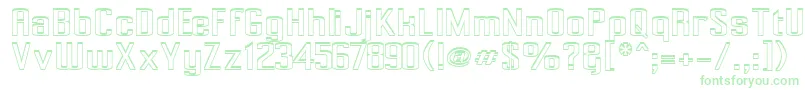 Pecot002 Font – Green Fonts on White Background
