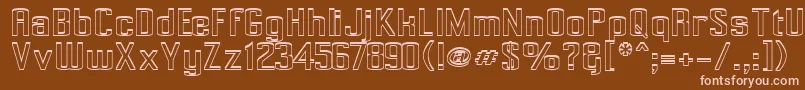 Pecot002 Font – Pink Fonts on Brown Background