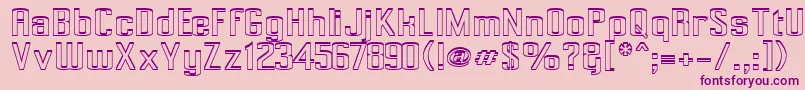 Pecot002 Font – Purple Fonts on Pink Background