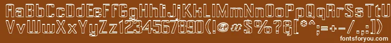 Pecot002 Font – White Fonts on Brown Background