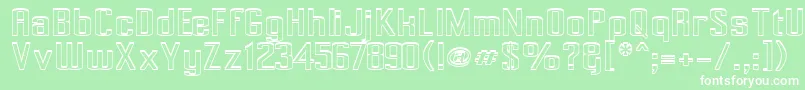 Pecot002 Font – White Fonts on Green Background