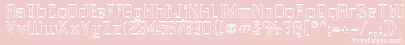 Pecot002 Font – White Fonts on Pink Background