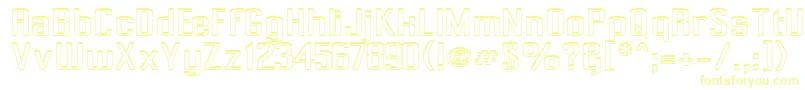 Pecot002 Font – Yellow Fonts on White Background